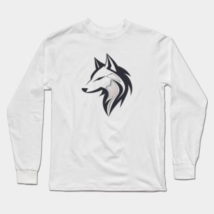 Frost Moon Wolf Shadow Long Sleeve T-Shirt